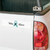 Viva la Cure - Cervical Cancer Blauwgroen lint Bumpersticker (Op Truck)