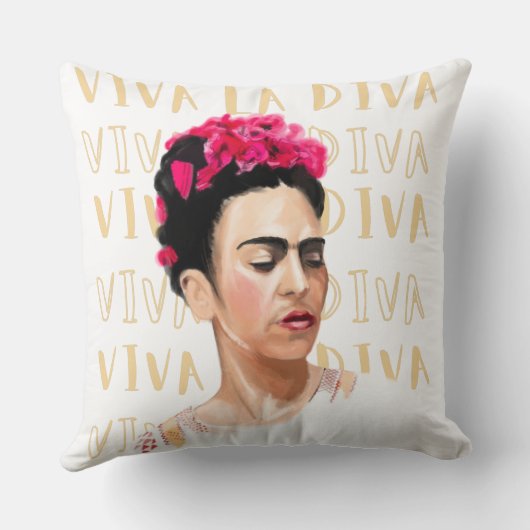 Viva La Diva Frida Kahlo cushion  Kussen (Achterkant)
