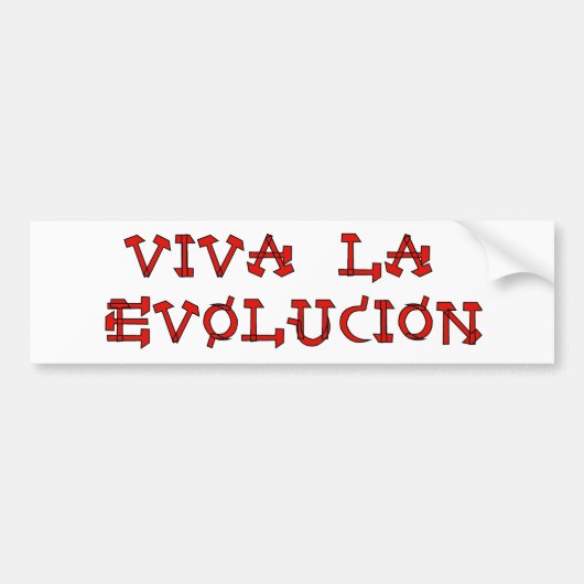 Viva La Evolucion Bumpersticker (Voorkant)