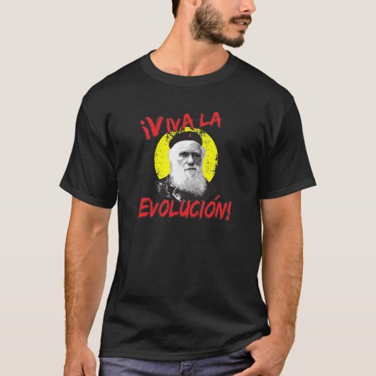 Viva La Evolucion Darwin Man Shirt (Voorkant)