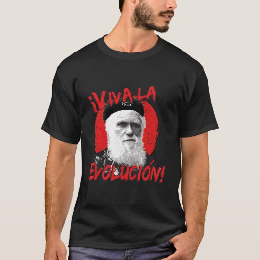 Viva La Evolucion Darwin T-shirt (Voorkant)