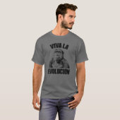 Viva La Evolución Funny Chimpansee Evolution Scien T-shirt (Voorkant volledig)