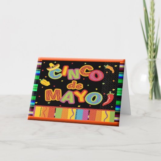 ¡Viva la Fiesta! Viering van Cinco de Mayo Kaart (Voorkant)