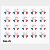 Viva la France Typografie Ronde Sticker (Vel)