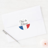 Viva la France Typografie Ronde Sticker (Envelop)