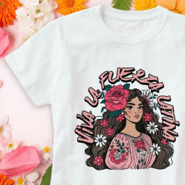 Viva la fuerza latina Boho Floral Woman T-shirt