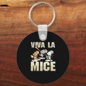 Viva La Mice Mouse Rat Dierenvriend Pet Rodent Gif Sleutelhanger (Voorkant)