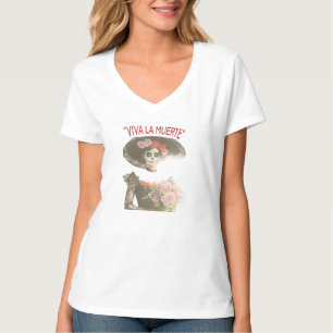 Viva la Muerte Vintage Gotische Bloem T-Shirt