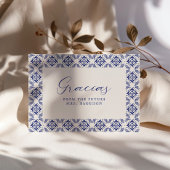 Viva La Novia Blue Talavera Vrijgezellenfeest Bedankkaart