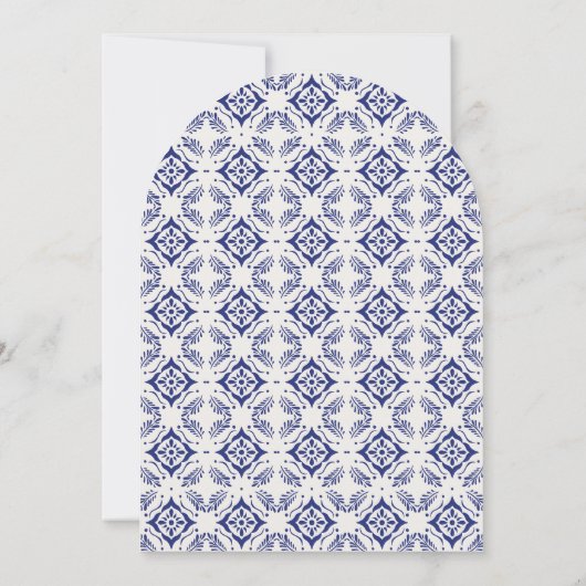 Viva La Novia Blue Talavera Vrijgezellenfeest Kaart (Achterkant)