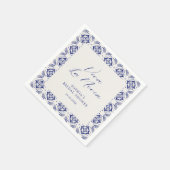 Viva La Novia Blue Talavera Vrijgezellenfeest Servet (Hoek)