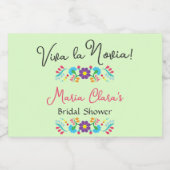 Viva la Novia Mexican Despedida Bash Vrijgezellenf Sparkling Wijnetiket (Enkel label)