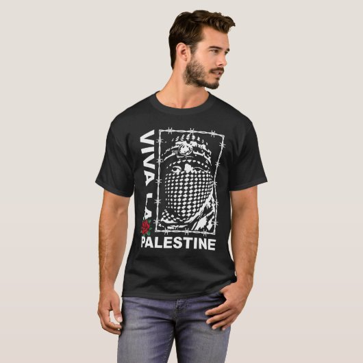 Viva La Palestine | Red Gaza | Vrij Palestina T-shirt (Voorkant volledig)