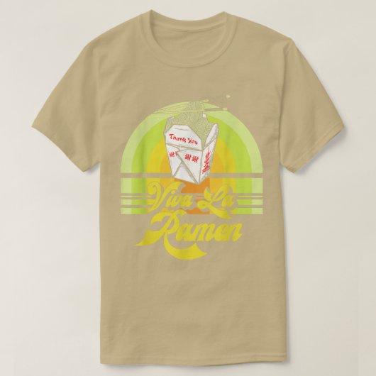 Viva La Ramen Noodle Asian Food Funny Retro T-shirt (Design voorkant)