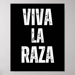 Viva La Raza Immigratie Rechten Anti Trump 2025 Poster