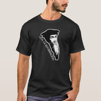 Viva La Reformación - John Calvin (Donker) T-shirt