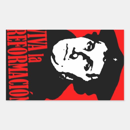 Viva la Reformacion LUTHER Rechthoekige Sticker (Voorkant)