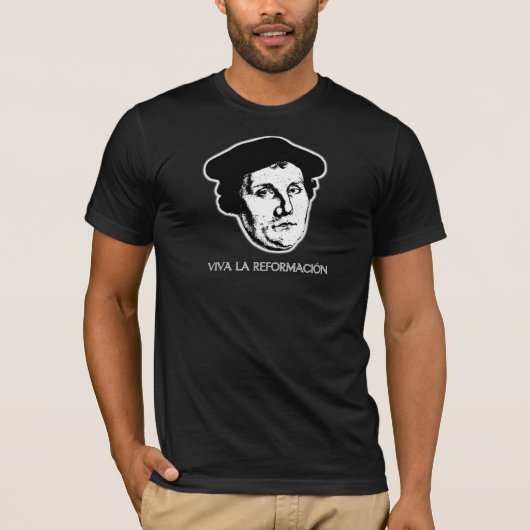Viva La Reformación - Martin Luther (Donker) T-shirt (Voorkant)