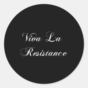 Viva la Resistance Franse verzet tegen anti-Trump  Ronde Sticker