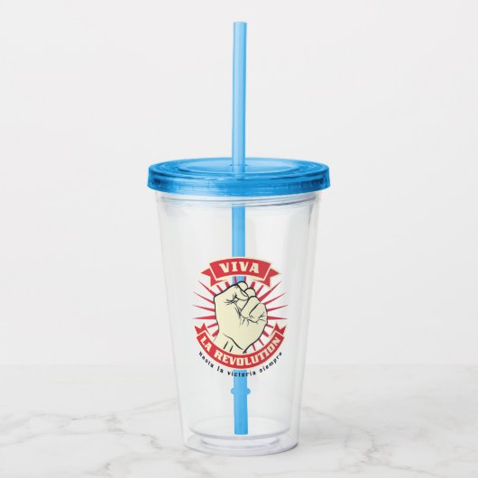 Viva La Revolution Acryl Drinkbeker (Voorkant)