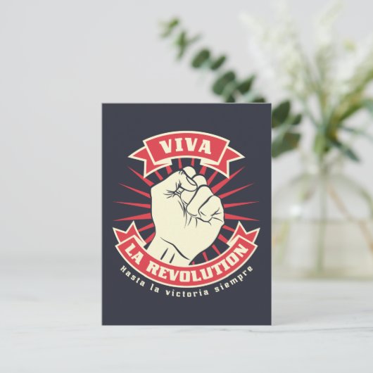 Viva La Revolution Briefkaart (Staand voorkant)