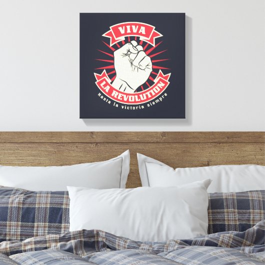 Viva La Revolution Canvas Afdruk (Insitu (Slaapkamer))