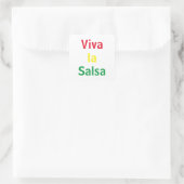 viva la salsa vierkante sticker (Tas)