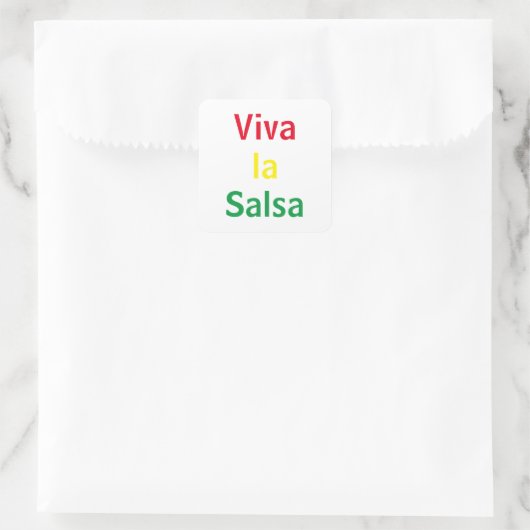 viva la salsa vierkante sticker (Tas)