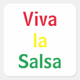 viva la salsa vierkante sticker
