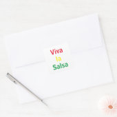 viva la salsa vierkante sticker (Envelop)