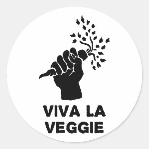 Viva La Veggie Ronde Sticker