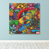 Viva La Vida By Squid Fear City (.75) Canvas Afdruk (Insitu (Houten vloer))