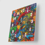 Viva La Vida By Squid Fear City Vierkante Klok (Hoek)