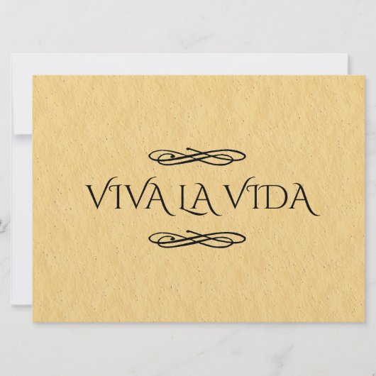 Viva La Vida Sign | Live Life Sign (Voorkant)