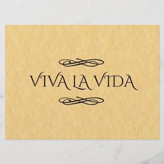 Viva La Vida Sign | Live Life Sign (Voorkant)