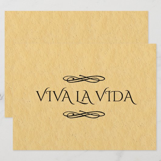 Viva La Vida Sign | Live Life Sign (Voorkant / Achterkant)