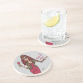 Viva La Vino Leopard Queen Sandstone Onderzetter (Zijkant)