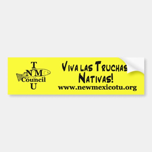 Viva las Truchas Nativas Bumpersticker (Voorkant)