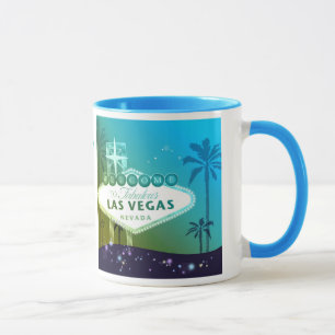 Viva Las Vegas Cyan Blue Wedding Gift Mok