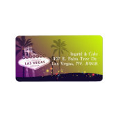 Viva Las Vegas Destination Wedding Address Etiket (Voorkant)