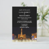 Viva Las Vegas Destination Wedding Invitation Kaart (Staand voorkant)