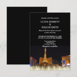 Viva Las Vegas Destination Wedding Invitation Kaart