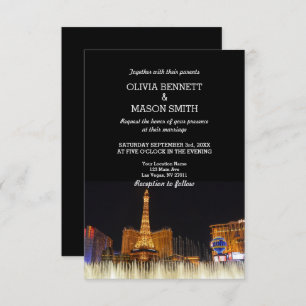 Viva Las Vegas Destination Wedding Invitation Kaart