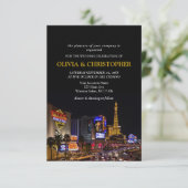 Viva Las Vegas Destination Wedding Invitation Kaart (Staand voorkant)