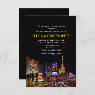 Viva Las Vegas Destination Wedding Invitation Kaart