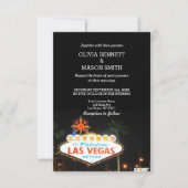 Viva Las Vegas Destination Wedding Invitation Kaart (Voorkant)