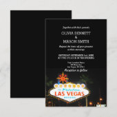 Viva Las Vegas Destination Wedding Invitation Kaart (Voorkant / Achterkant)