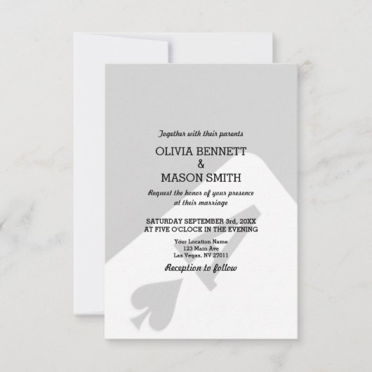 Viva Las Vegas Destination Wedding Invitation Kaart (Voorkant)