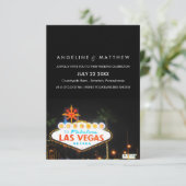 Viva Las Vegas Destination Wedding Invitation Kaart (Staand voorkant)