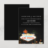 Viva Las Vegas Destination Wedding Invitation Kaart (Voorkant / Achterkant)